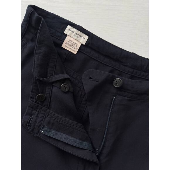 Dries Van Noten Navy Lightweight Wide Trousers - Picture 4 of 5